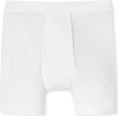 Produktbild von SCHIESSER Baumwolle Essentials lange short (1-pack), Doppelripp met gulp, wit