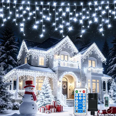 Immagine prodotto di Catena luminosa a LED per esterni, 25 + 5 metri, 660 LED, decorazione natalizia con telecomando