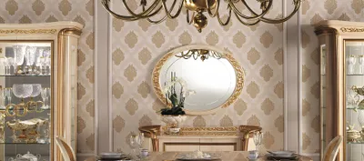 Produktbild von Design Spiegel Wandspiegel Echt Holz Rahmen Hängespiegel Luxus Möbel Barock