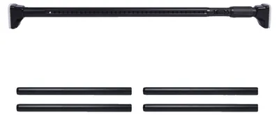 Produktbild von Gardinenstange, verstellbare Länge, langlebiger Kohlenstoffstahl, Schwarz 100-530cm