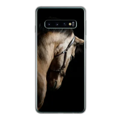 Produktbild von MuchoWow® Handyhülle Schutzhülle Hülle für Samsung Galaxy S10 Pferde - Halfter - Schwarz Silikon Softcase Handy Hülle - Handytasche
