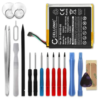 Image de CELLONIC 1x Batterie pour GPS / Navigation Compatible avec Garmin Edge 1030, 361-00105-00 - (1950mAh, 3.8V) + kit d'outils
