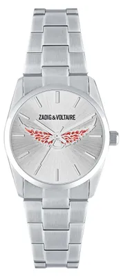 Obrázok produktu pre Náramkové hodinky Zadig&Voltaire, model Zadig 33 Wings, strieborné prevedenie s červenými detailmi