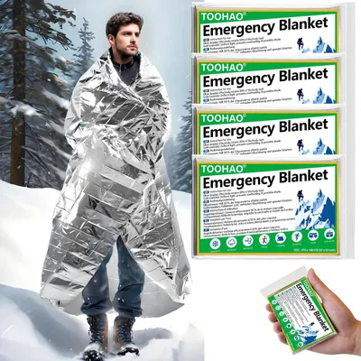 Obrázek produktu pro Nouzová deka - Záchranná deka - 210 x 160 cm - Stříbrná - 8 kusů