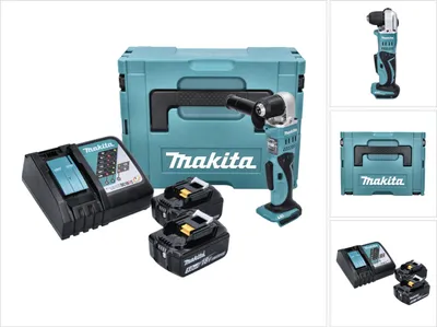 Produktbild von Makita DDA 351 RTJ Akku Winkelbohrmaschine 18 V 13,5 Nm + 2x Akku 5,0 Ah + Ladegerät + Makpac
