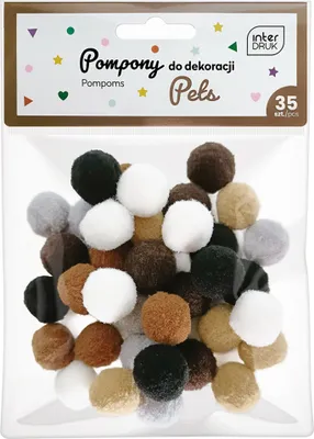 Zdjęcie produktu dla Miękkie pompony do dekoracji rękodzieła 20 mm 35 sztuk