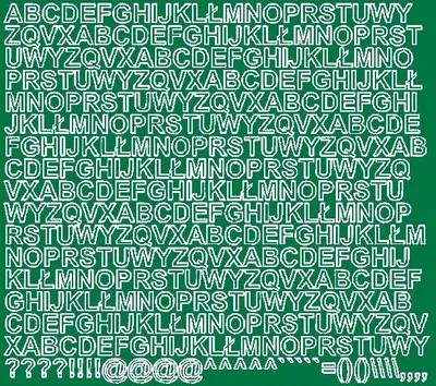Produktbild von Selbstklebende Buchstabenaufkleber, 1 cm, glänzend grün.