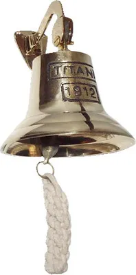 Produktbild von Schiffsglocke Titanic 1912 Wandglocke Messing Tür Glocke Maritim ⌀ 12 cm