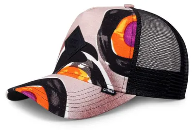 Produktbild von DJINNS Trucker Cap HFT Paintdots black/orange/purple