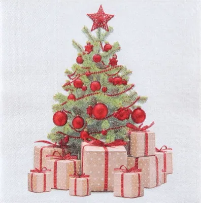 Produktbild von 1800 Servietten Weihnachten Weihnachtsservietten 33x33 cm Weihnachtsbaum