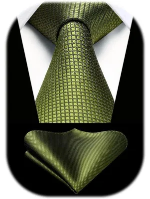 Productafbeelding van Herenset: geruit das en zakdoek, elegant, klassiek, goudkleurig