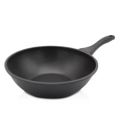 Produktbild von Karl Krüger WL Aluguss-Wokpfanne Leipzig - Pfanne mit hochwertiger Antihaft-Versiegelung - 30 cm