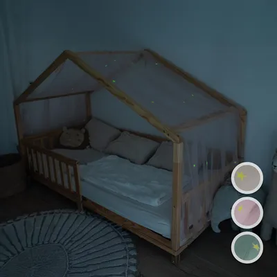 Produktbild von Himmel für Hausbett mit leuchtenden Sternen - 1 Stoffbahn
