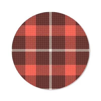 Produktbild von MuchoWow® Mauspad Mousepad Tartan - Kariert - Rot - Muster 20x20 cm - Mousepads - Maus Mat - Pad - Mausunterlage - Schreibtischmatte