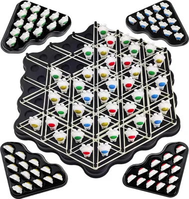 Produktbild von Dreiecks-Brettspiel Strategie Logikspiel für Kinder & Familie 2-4 Spieler