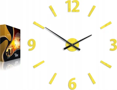 Produktbild von ModernClock, Uhr, wanduhr gelb groß, wanduhr 75cm, Klaus, DIY, Wohnzimmeruhr