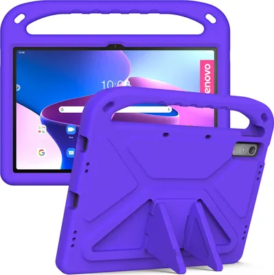 Produktbild von Hülle für Lenovo Tab P11 Gen 2 (TB350FU / TB350XU) 11,5 Zoll, Leichte Stoßfeste Eva Kinder Schutzhülle mit Griff und Faltbarem Ständer Lila