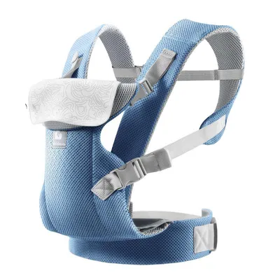 Produktbild von Verstellbare Babytrage 3-in-1, ergonomische Tragehilfe mit Kopfstütze, atmungsaktiv, abnehmbar, für 1–36 Monate, atmungsaktiv, Hellblau