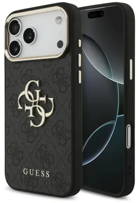 Image de Coque de protection Guess 4G Classic Logo pour iPhone 18 Pro Max / 17 Pro Max, noire