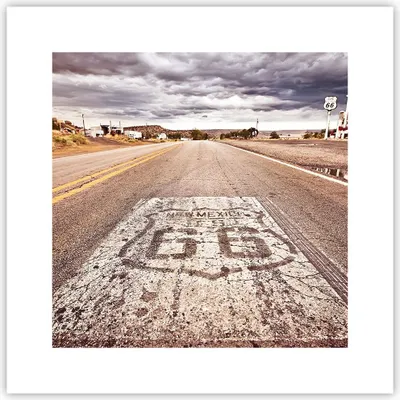 Produktbild von Poster - Poster ohne Rahmen - USA Route 66 Reise - 30x30 cm - Wand Bild - Wanddeko - Wandbilder - Kunstposter - Wandposter - Bilder - Kunstdruck - Wanddekoration - Wandbild - P2XAC30x30-2712