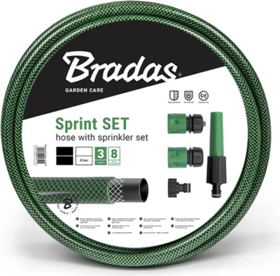 Produktbild von Gartenschlauch SPRINT 20 m - 1/2" - 4-teiliges Set, Bradas