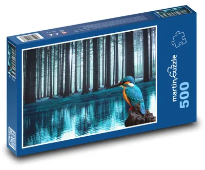 Zdjęcie produktu dla martinpuzzle - Puzzle 500 - Ledňáček - ptak, drzewa