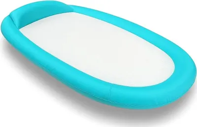 Produktbild von Best Sporting MO64597 - Wasserhängematte Mesh Mat - Aufblasbare Luftmatratze mit Netzboden, Lounge - Türkis-Weiß