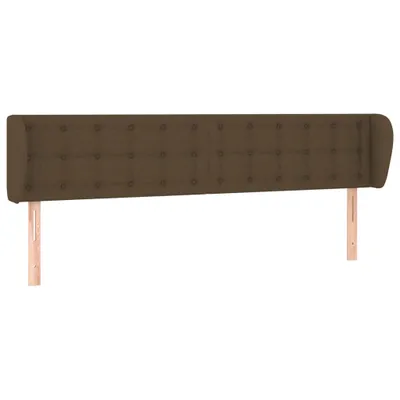Produktbild von vidaXL Kopfteil mit Ohren Dunkelbraun 183x23x78/88 cm Stoff