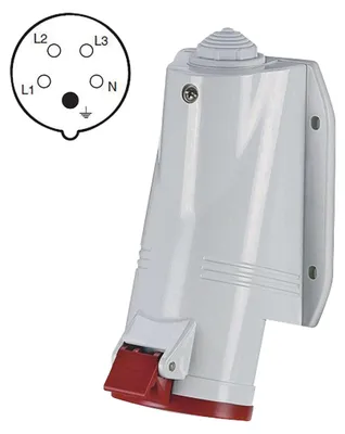 Zásuvka 5P 32A/400, IP44, nástěnná