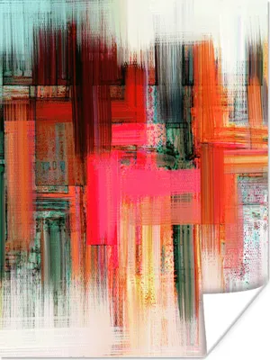 Produktbild von MuchoWow® Poster Ölgemälde - Abstrakt 60x80 cm - Schlafzimmer Dekoration
