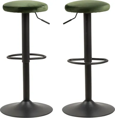 Produktbild von Barhocker Tresenstuhl Küchenhocker Barstuhl Tresenhocker "Filbert I" 2er Set Waldgrün