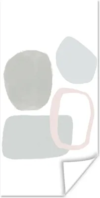 Produktbild von MuchoWow® Poster Linienkunst - Abstrakt - Pastell 60x120 cm - Wandschmuck