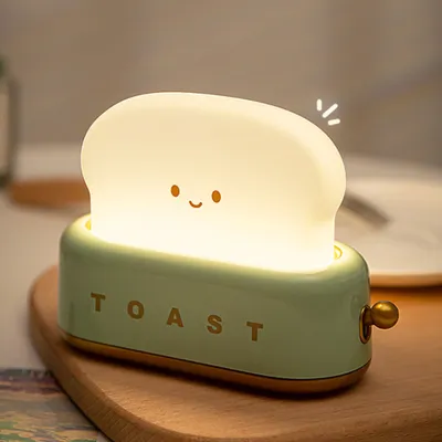 Produktbild von 360Home USB wiederaufladbare dimm Toaster Tischlampe LED Nachtlicht Grün