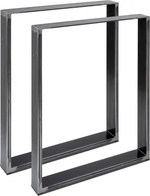 Obrázok produktu pre 2er Stolové nohy Stolový rám Stolové podnože Oceľ 90x72 cm Priemyselný dizajn (priemyselný číry lak)