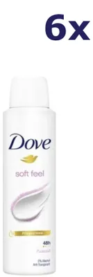 Image de 6 déodorants en spray Dove - Soft Feel 150 ml