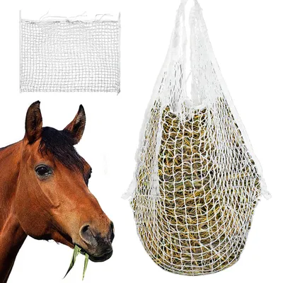 Produktbild von ISOISL Heunetz für Pferde, 3 x 3 cm engmaschig, reißfest, 4 Stück: 2 x 120 x 90 cm + 2 x 160 x 100 cm