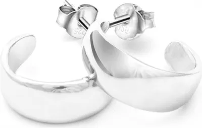 Imagen del producto de Pendientes de plata plateada, modelo AGUP196