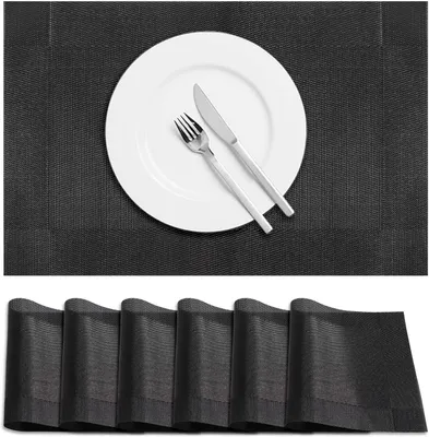 Imagen del producto de Juego de 6 individuales antideslizantes y resistentes al calor, de 45x30 cm, para la cocina