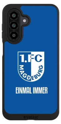 Produktbild von NIVOCASE Handyhülle für Samsung Galaxy A17 5G  Hülle NIVOpure Case Schwarz Offizielles Lizenzprodukt Wappen 1. FC Magdeburg