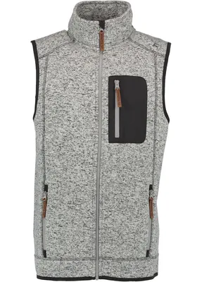 Produktbild von Orbis Herren Weste Strick-/Fleeceweste Freizeitweste mit Stehkragen Klesi, Größe:XL, Farbe:mittelgrau