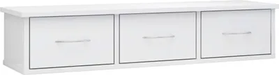 Produktbild von vidaXL Wand-Schubladenregal Hochglanz-Weiß 88x26x18,5 cm Holzwerkstoff