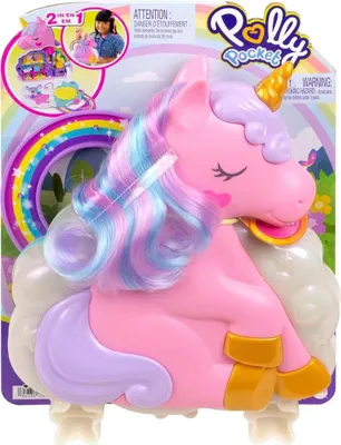 Produktbild von Mattel HKV51 - Polly Pocket - Regenbogen Einhorn, Mini-Spielset mit Zubehör