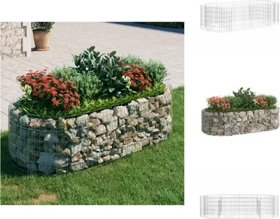 Obrázek produktu pro vidaXL Gabionový záhon Pozinkované železo 200x100x50 cm - Květináče a květináče