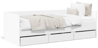 Produktbild von vidaXL Tagesbett mit Schubladen ohne Matratze Weiß 90x200 cm