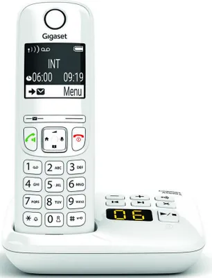 Produktbild von Gigaset AS690A, Analoges/DECT-Telefon, Kabelloses Mobilteil, 100 Eintragungen, Weiß