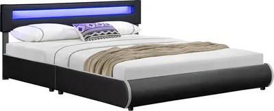 Produktbild von Čalouněná postel Sevilla s LED osvětlením 180 x 200 cm | černá