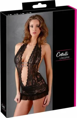 Image de Robe en dentelle noire L