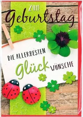 Produktbild von Geburtstag - Glückwunschkarte im Format 11,5 x 17 cm mit Umschlag