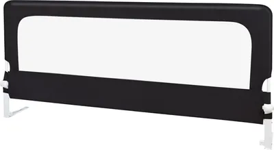 Produktbild von 180cm Bettgitter Bettschutzgitter für Kleinkinder Babys und Kinder Höhenverstellbar 70cm hoch (Schwarz,1 Seite)