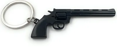 Produktbild von Onwomania Schlüsselanhänger - Revolver Pistole Gewehr - Glücksbringer ideal als Geschenk